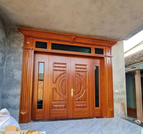 Cửa thép vân gỗ GSD 4 cánh